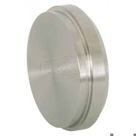 Dixon Solid End Cap, Fitting/Connector Type: Cap, 3 in Nominal, Plain Beveled Seat, 304 SS, 3.437 in Dia, 16A-G300
